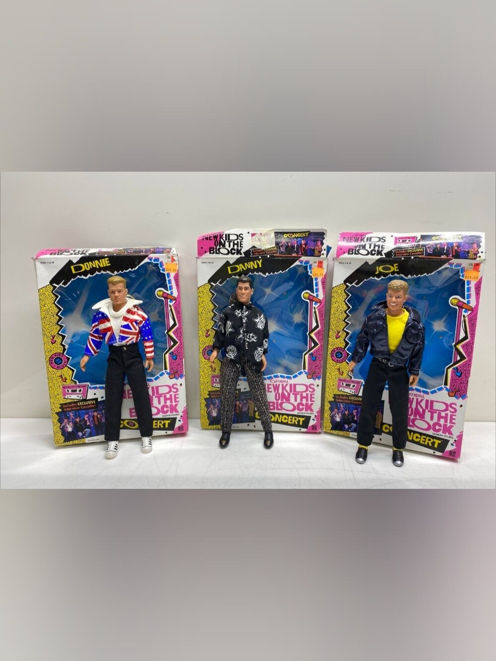 NKOTB Vintage 1990 Set Of Joe, Donnie, Danny In Box